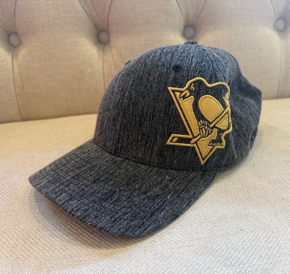 Old Time Hockey Pittsburgh Penguins NHL Hockey Gray Cap, Fitted, One Size